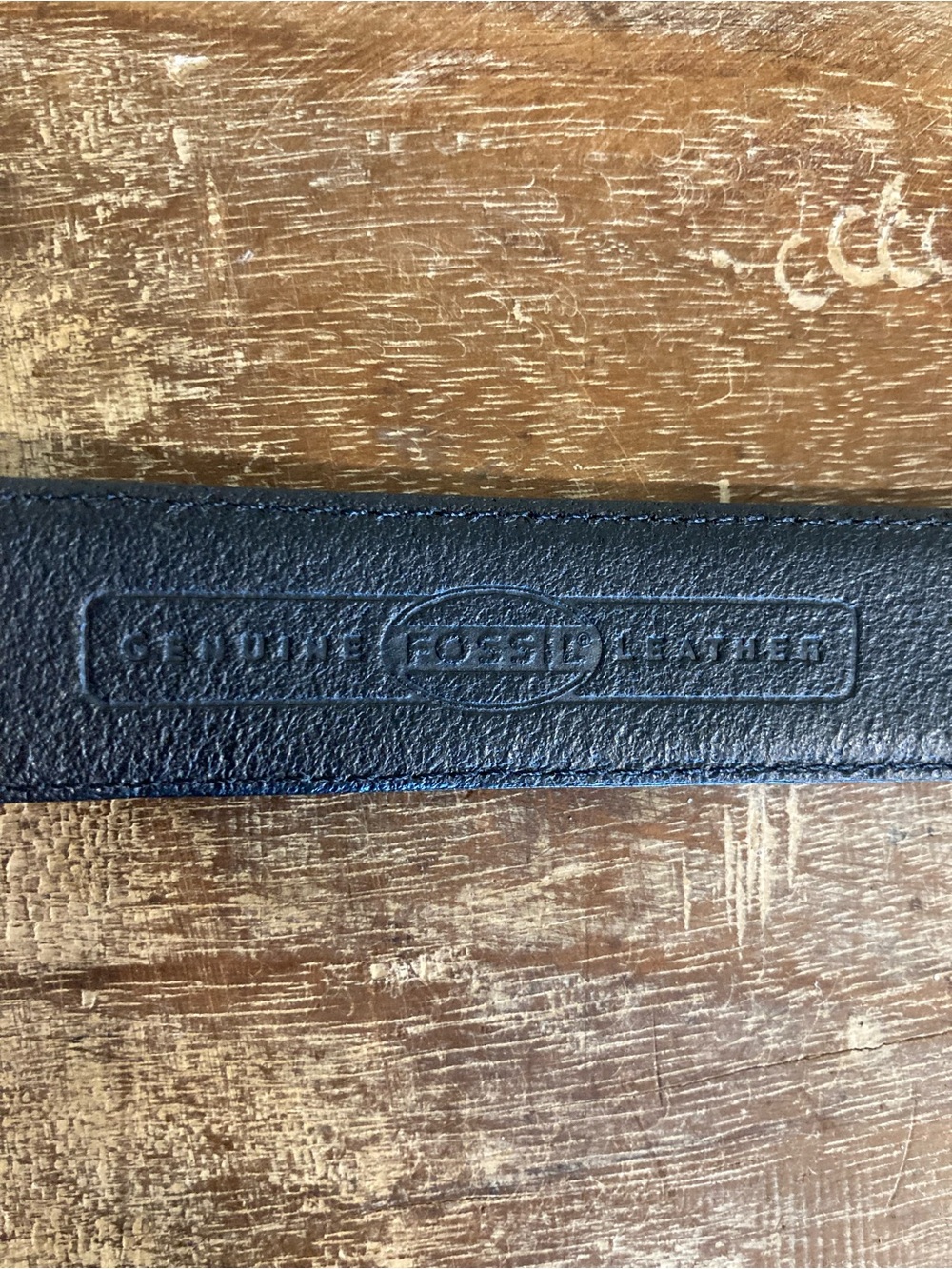 Fossil Black Leather Western-Style Belt with Silver-Tone Heart Accents - Picture 7 of 16